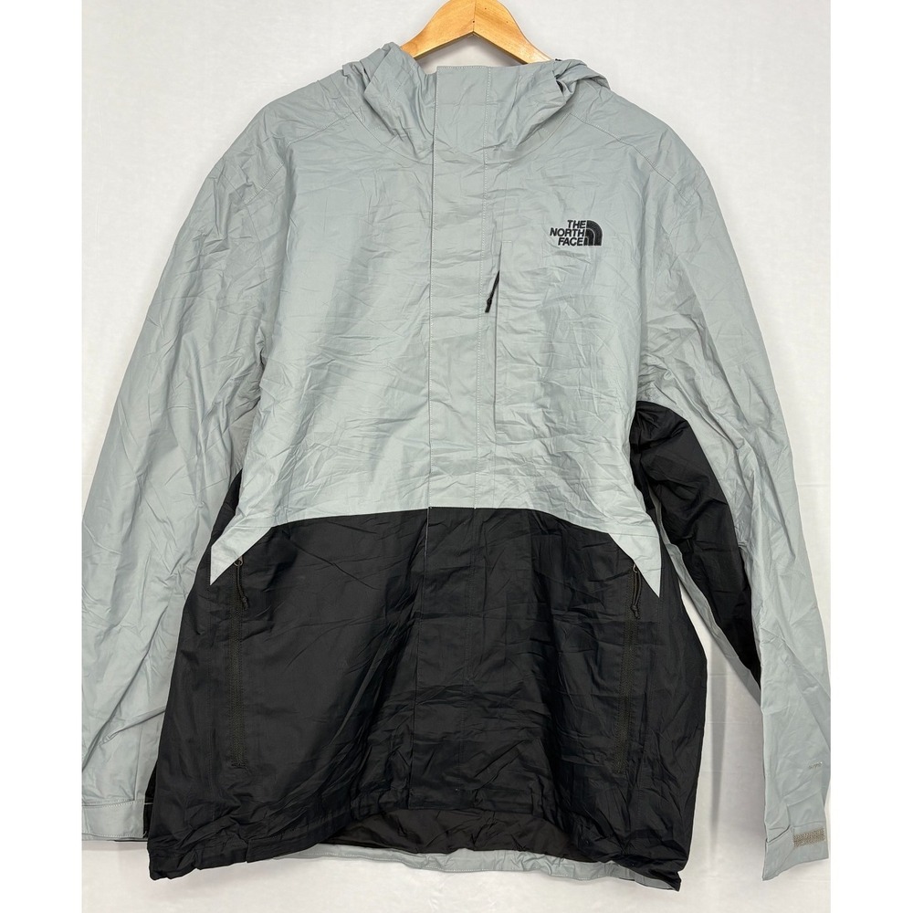 The North Face Mountain Triclimate Hooded Jacket Mens Gray Black Long Sleeve XL